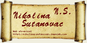 Nikolina Šutanovac vizit kartica